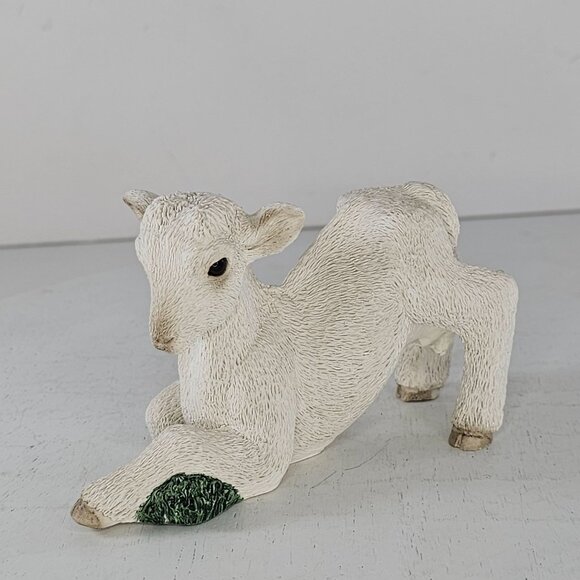 Stone Critters Goat Figurine White & Green Collectible SC-571 - Picture 8 of 8